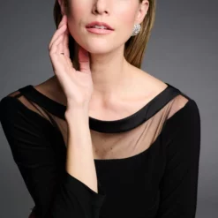 Joseph Ribkoff Quinty Dress -Jurken Verkoopwinkel Quintydress Midnightblue 6 scaled