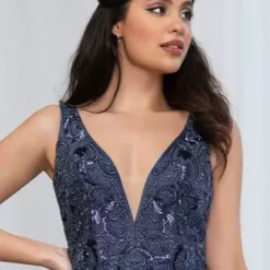 Christian Koehlert Roma Dress 0725 -Jurken Verkoopwinkel Romadress0725 Twilightblue 3