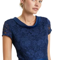 Vera Mont Rosette Dress -Jurken Verkoopwinkel Rosettedress FestivalBlue 5