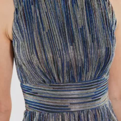 SWING Lurex Cocktail Jurk Navy -Jurken Verkoopwinkel SWING NOS 3201 77761510 2