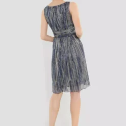 SWING Lurex Cocktail Jurk Navy -Jurken Verkoopwinkel SWING NOS 3201 77761510 4