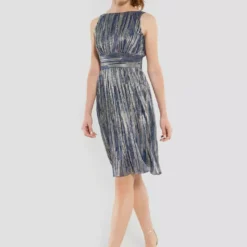 SWING Lurex Cocktail Jurk Navy