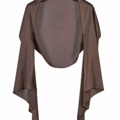 SWING Satijn Chiffon Stola -Jurken Verkoopwinkel Satijnchiffonstola Earthbrown 1