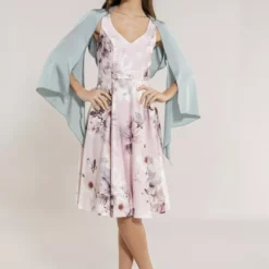 SWING Satijn Chiffon Stola -Jurken Verkoopwinkel Satijnchiffonstola Mint 1