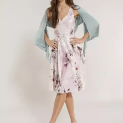 SWING Satijn Chiffon Stola -Jurken Verkoopwinkel Satijnchiffonstola Mint 3