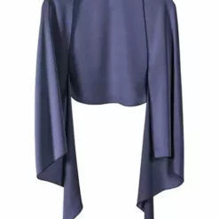 SWING Satijn Chiffon Stola -Jurken Verkoopwinkel Satijnchiffonstola Navy 1