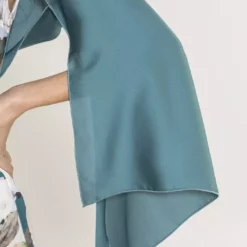 SWING Satijn Chiffon Stola -Jurken Verkoopwinkel Satijnchiffonstola Petrol 5