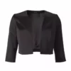 SWING Satin Bolero Halve Mouw Navy Black 2 SWING Satin Bolero Halve Mouw Navy Black -Jurken Verkoopwinkel SatinbolerohalvemouwnavyBlack 1