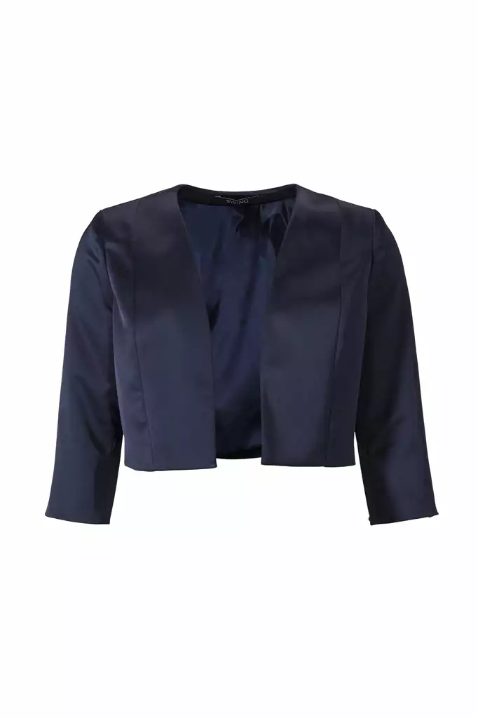 SWING Satin Bolero Halve Mouw Navy Navy 3 SWING Satin Bolero Halve Mouw Navy Navy