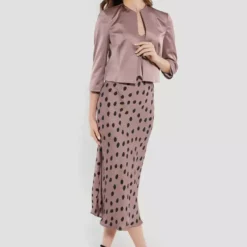 SWING Satin Stretch Bolero -Jurken Verkoopwinkel Satinstretchbolero Mauve 4