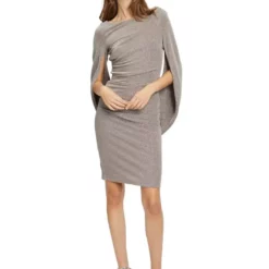 Vera Mont Sella Dress 4367/4210 -Jurken Verkoopwinkel Selladress4367 4210 Taupe Silver 1
