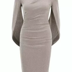Vera Mont Sella Dress 4367/4210 -Jurken Verkoopwinkel Selladress4367 4210 Taupe Silver 2
