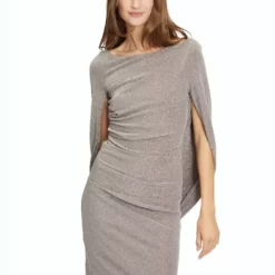 Vera Mont Sella Dress 4367/4210 -Jurken Verkoopwinkel Selladress4367 4210 Taupe Silver 5