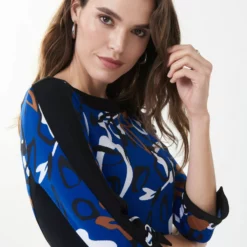 Joseph Ribkoff Serana Dress -Jurken Verkoopwinkel Seranadress RoyalSapphire 4 scaled