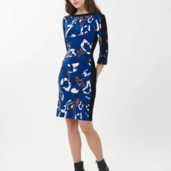 Joseph Ribkoff Serana Dress -Jurken Verkoopwinkel Seranadress RoyalSapphire 5 scaled