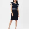 Joseph Ribkoff Shania Dress 232067 -Jurken Verkoopwinkel Shaniadress232067 Midnightblue 1 scaled
