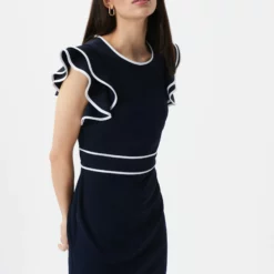 Joseph Ribkoff Shania Dress 232067 -Jurken Verkoopwinkel Shaniadress232067 Midnightblue 3 scaled