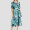 SWING Sienna Midi Dress -Jurken Verkoopwinkel Siennamididress Turqouiseblue 1