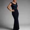 Joseph Ribkoff Stella Dress 223754 -Jurken Verkoopwinkel Stelladress223754 Midnightblue 1 scaled