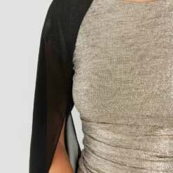 SWING Thin Chiffon Stole Black -Jurken Verkoopwinkel ThinchiffonstoleBlack 4