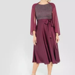 SWING Thin Chiffon Stole Brilliant Wine -Jurken Verkoopwinkel ThinchiffonstoleBrilliantwine 4