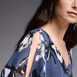 Joseph Ribkoff Trassa Dress 231731 -Jurken Verkoopwinkel Trassadress231731 Blue Multi 4 scaled