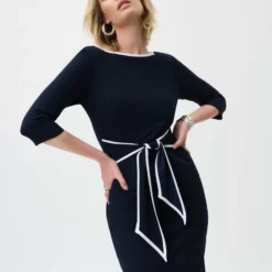 Joseph Ribkoff Trisha Dress -Jurken Verkoopwinkel Trishadress Midnightblue 4 scaled