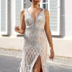 Christian Koehlert Twenties Dress -Jurken Verkoopwinkel Twentiesdress Champagne 6