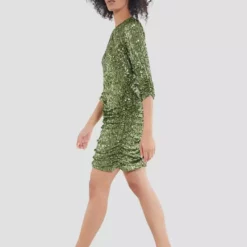 SWING Zayna Dress -Jurken Verkoopwinkel Zaynadress GlamGreen 4