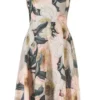 SWING Linnen Bloemenprint Jurk -Jurken Verkoopwinkel linnenbloemenprintjurk blush 1